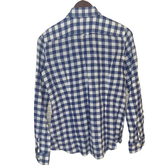 💙 Banana Republic Soft Wash Cotton Check Blouse – Size XS - Picture 3 of 7